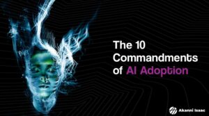 AI adoption roadmap illustration - Quick wins from AI use cases - Transparent AI tool interface